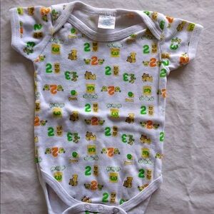 1, 2, 3 Onesie 0-3M Boys